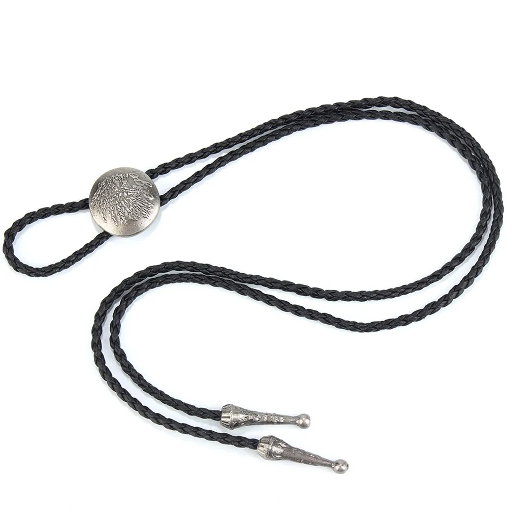 Vintage Style Alloy Fashion Bolo Tie Bow Handmade PU Leather for Mens | Necklace
