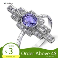 visisap unique retro exaggerated purple zircon rings for women geometry carved party gifts ring jewelry dropshipping b2619