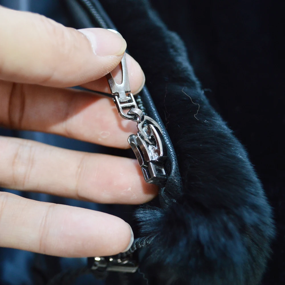 2020 новые женские зимние теплые мягкие Настоящий мех кролика пальто с капюшоном