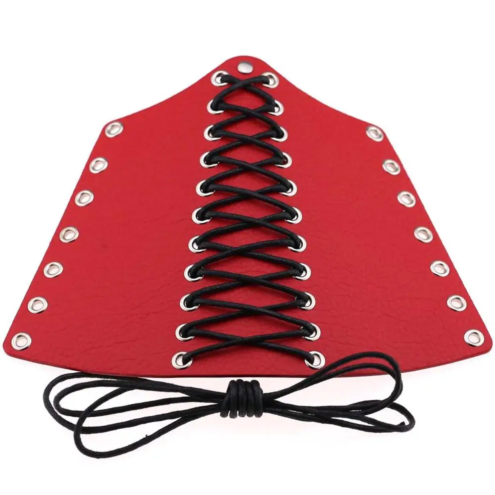 

WANGAIYAO new trend rock punk non-mainstream leather wax rope braided wrist strap bracelet knee pad leg strap