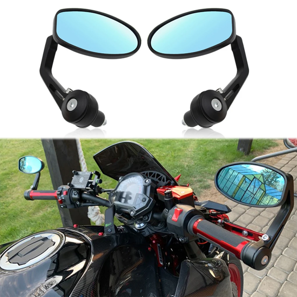 

2pcs Motorcycle Rearview Mirror Handlebar Mounted Side Mirror 7-Inch Motorbike Mirror Replacements Accessories