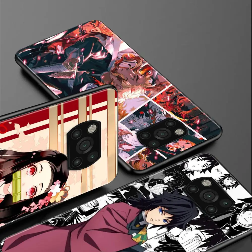 back case for xiaomi poco x3 nfc x3 pro f1 f3 m3 tpu cover for redmi note 8 8t 9 9t 9s 10 pro phone cover anime demon slayer free global shipping