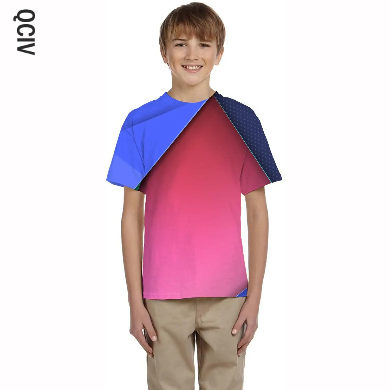 

QCIV Brand Colorful T-shirt boy Geometry T-shirts 3d Graphics Tshirt Printed Creativity Tshirts Casual kids Clothing Hip hop