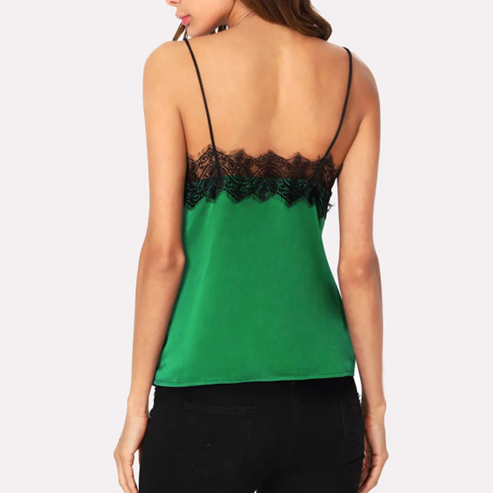 Шифоновая Блузка для женщин майка Топики Обрезанные шелковые кружевные ресницы