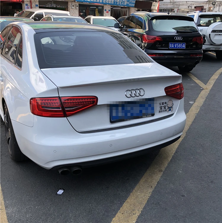 Спойлер для Audi A4 2009-2013 спойлер HBYV из АБС-пластика цветной задний крыла автомобиля