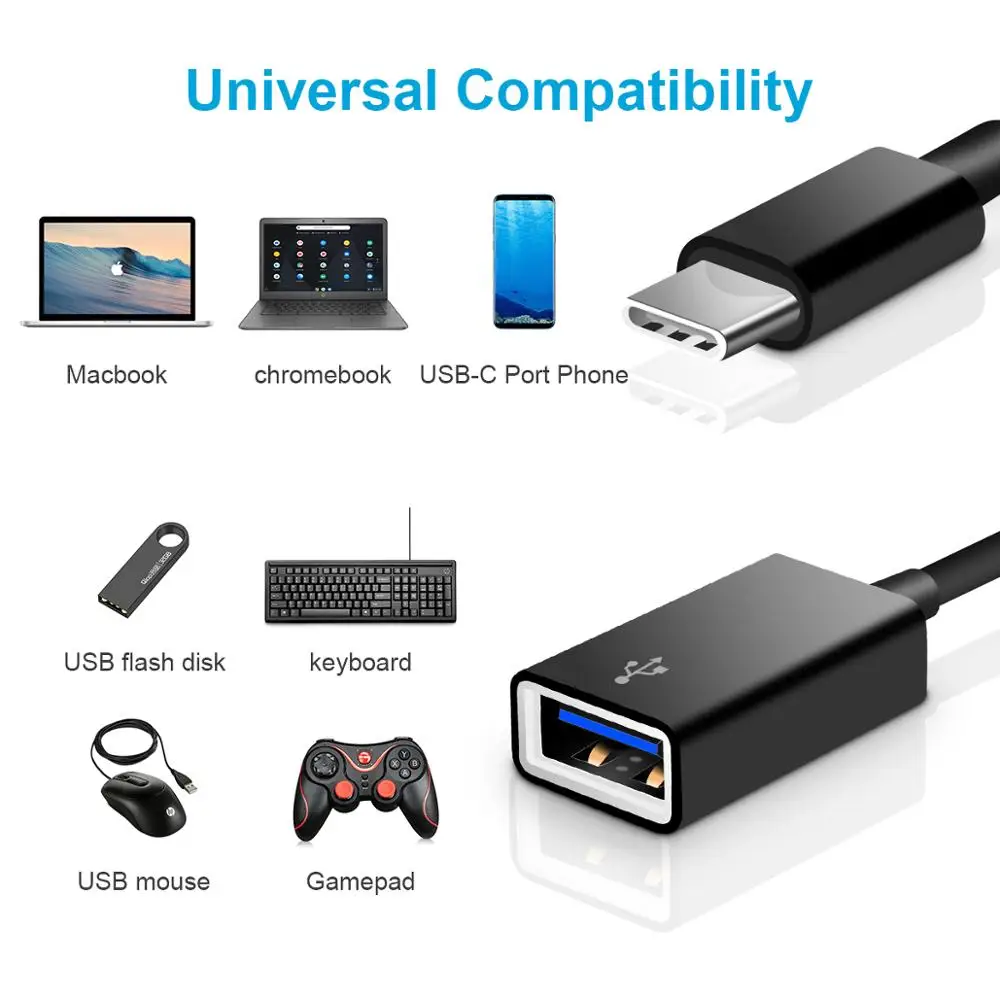 Тип C OTG USB кабель 3 1 папа к 0 ype-A гнездовой разъем адаптера | Электроника