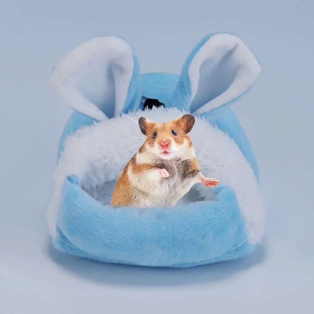 

Cute Hamster Bed Keep Warmth Compact Lovely Rabbit Design Nest Cage Hamster Nest Small Animal Nest