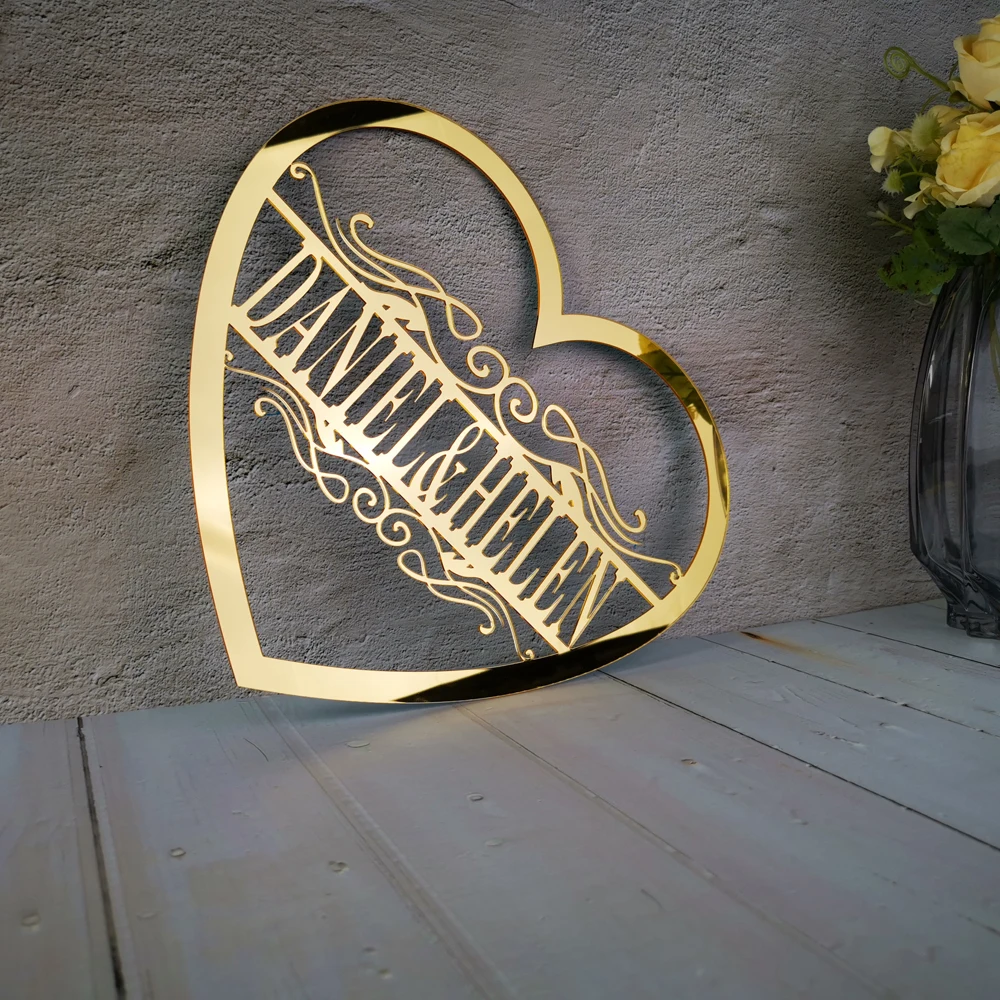 Персонализированный венок на День святого Валентина дверная вешалка с именами