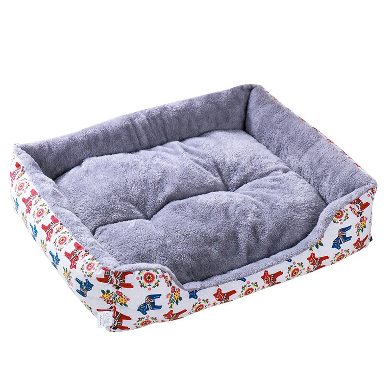

Dog Bed for Medium Dog Teddy Golden Retriever Small Dogs Winter Plus Velvet Thickening Pet Supplies Waterproof Pets Nest Sofa