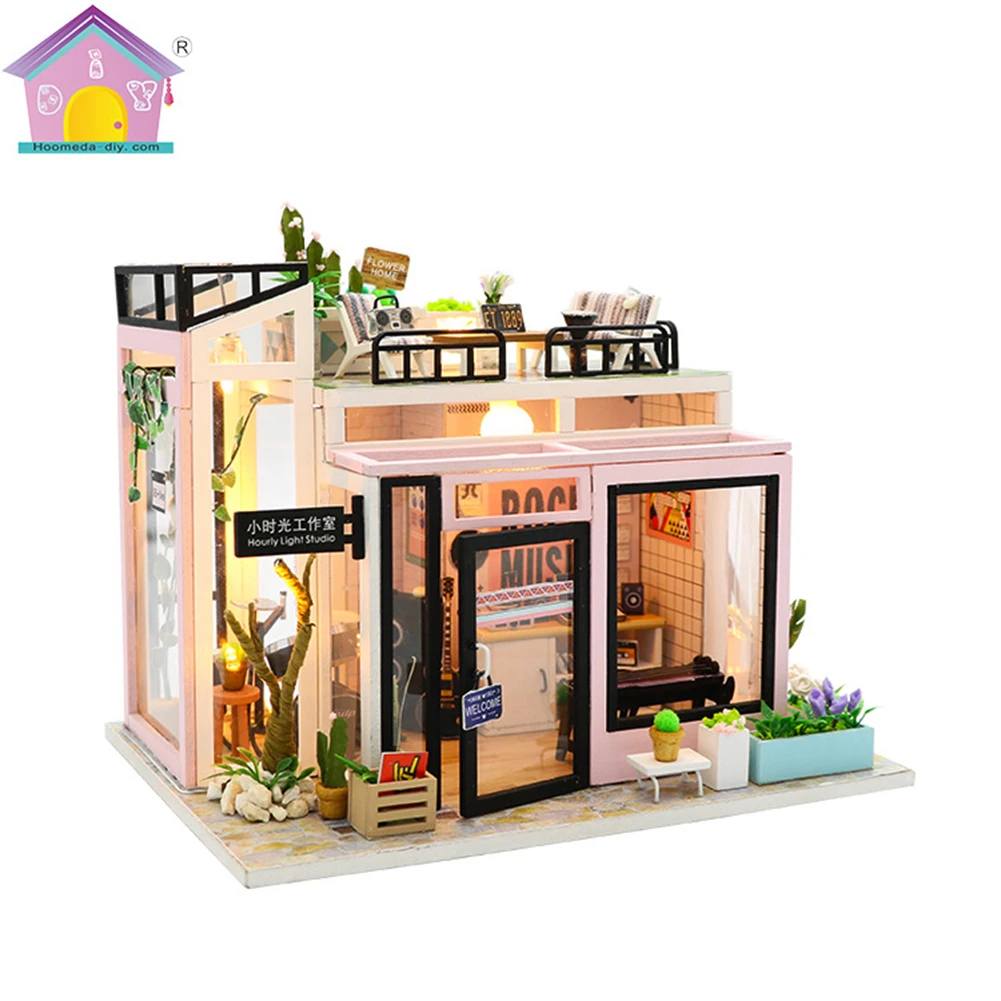 

3D DIY Wooden Music Studio House Lighting Villa Model 3D DIY Toy Kids Adults Assembling Toys Birthday Present
