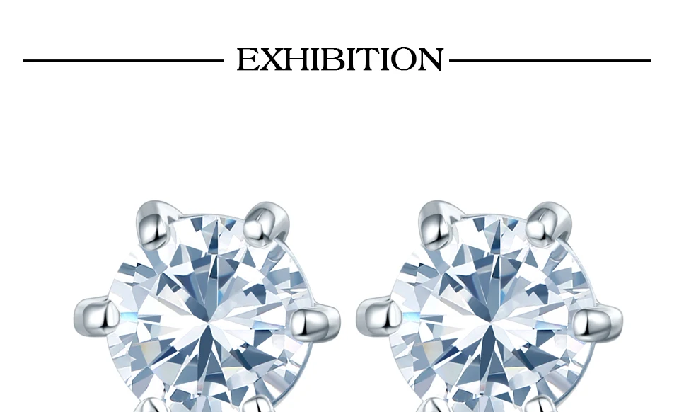 Hutang 1.3ct натуральный драгоценный камень белый топаз серьги гвоздики в 925 пробы серебро свадебные ювелирные изделия для женщин Шесть зубец