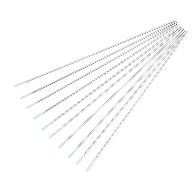 

10Pcs Zirconiated Tungsten Electrodes 1.6mm WZ8 White Tip for AC Tig Welding White(1.6mm150mm)