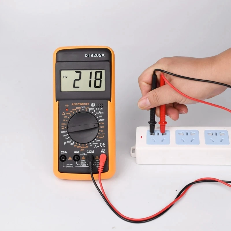 Professional Multimeter Digital DT9205A Manual Tester HFE Capacitance AC DC 1000V 20A Voltage Meter Transistor | Инструменты