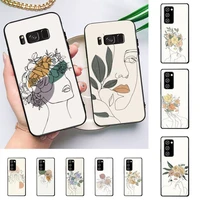 art girl flower phone case for samsung galaxy note10pro note20ultra note20 note10lite m30s capa