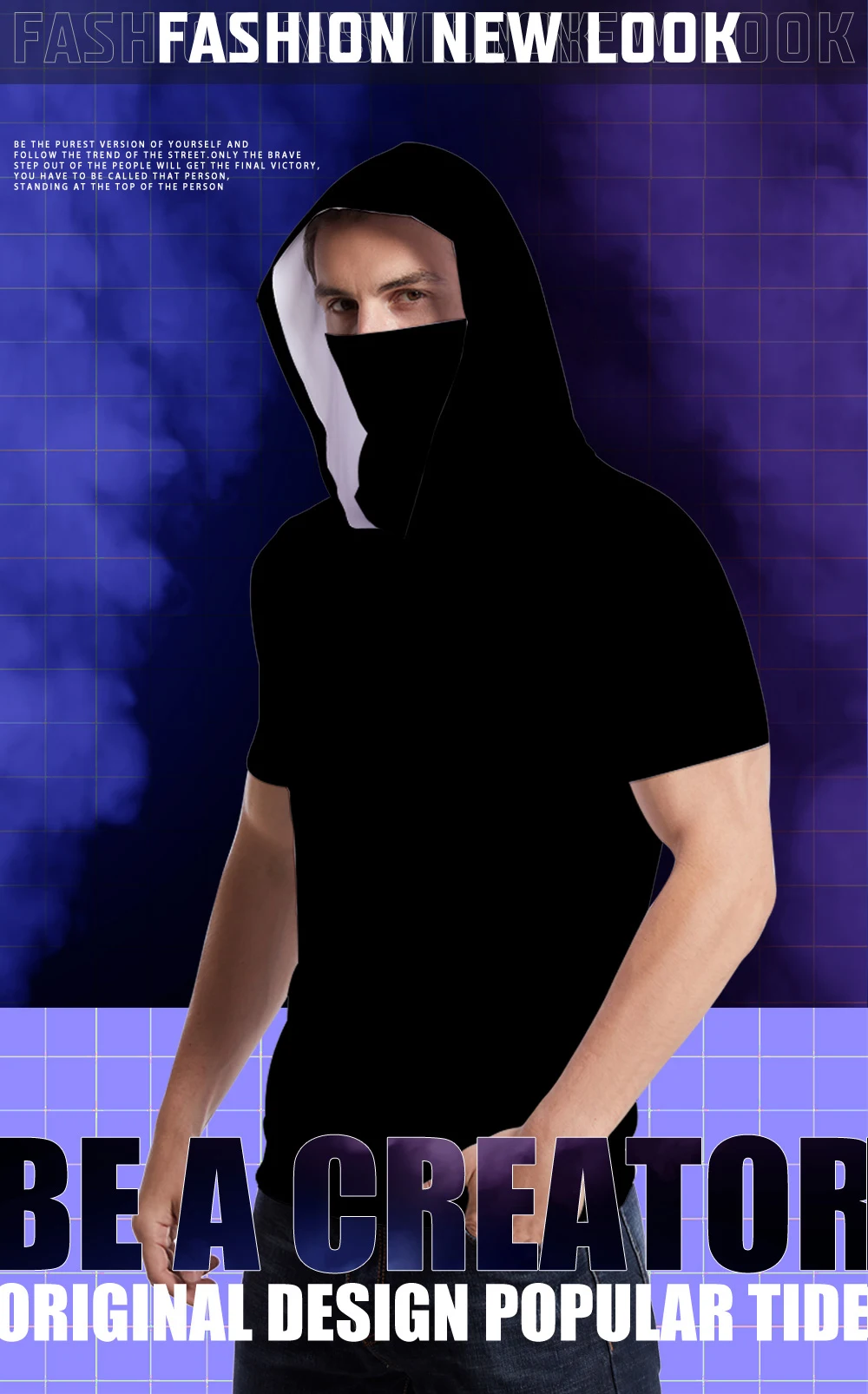 Мужская/женская футболка с капюшоном Однотонная 3D принтом коротким