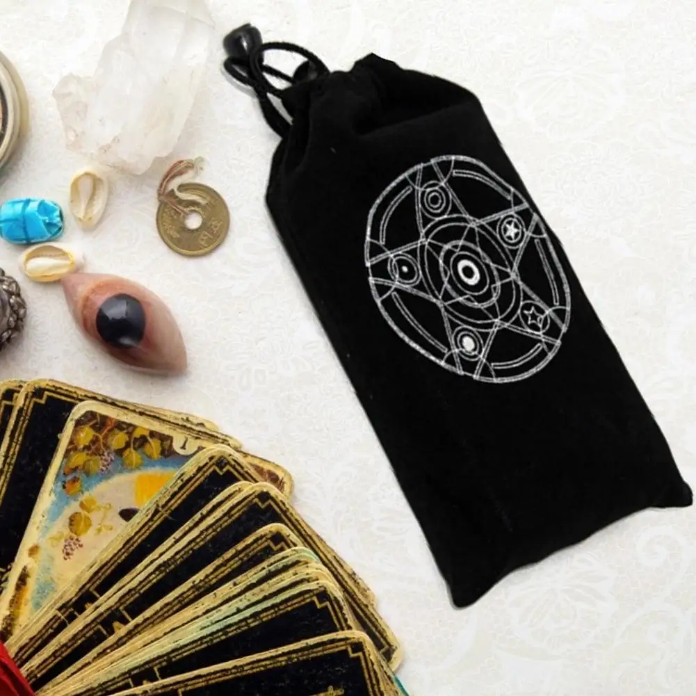 Tarot Cards Storage Bag Board Deck Games Velvet Cloth Pocket 19X10CM For Playing Card Game Entertainment | Спорт и развлечения