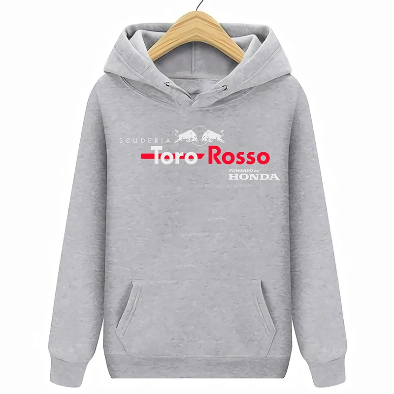 Серый SCUDERIA TORO ROSSO HONDA толстовки Вдохновленный Размер S-3XL - Цвет: Серый