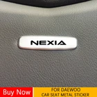 Наклейка на подголовники автомобильных сидений, металлические значки для настройки передних сидений для Daewoo Matiz Nexia Lanos Kalos Gentra Nubira Espero, аксессуары