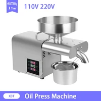 automatic stainless steel oil press x3t heat flaxseed olive oil presser motoroil machine temperature control