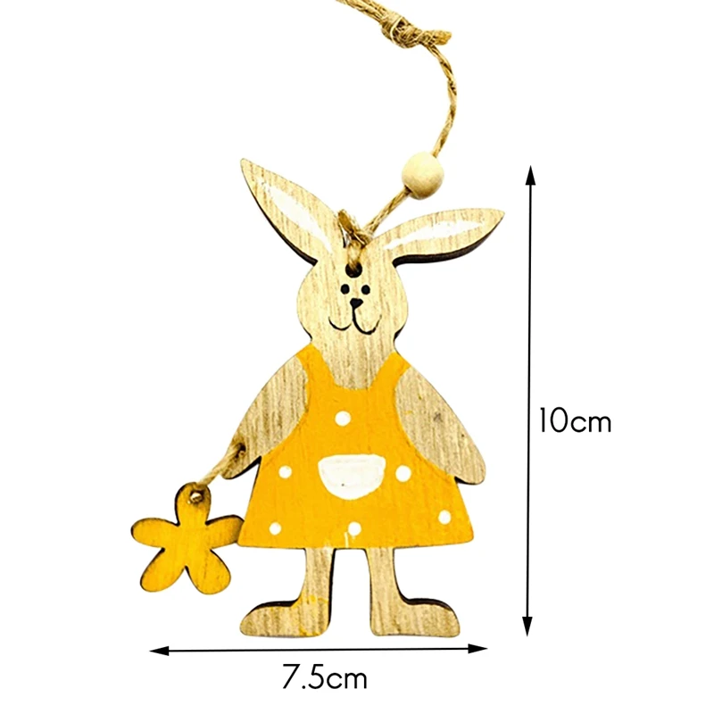Счастливой Пасхи украшения деревянные стены в виде кролика Банни подвески