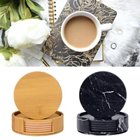 6pcs coaster rounded edge with storage shelf reusable coaster for kitchen utensils such as water glasses and beverages