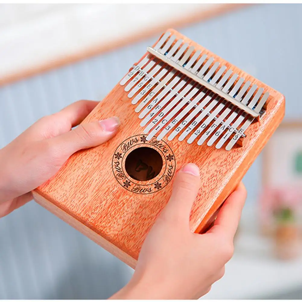 

Kalimba 17 Keys Thumb Piano Finger Piano With Tuning Hammer And Study Instruction Instrument Best Gift For Friends