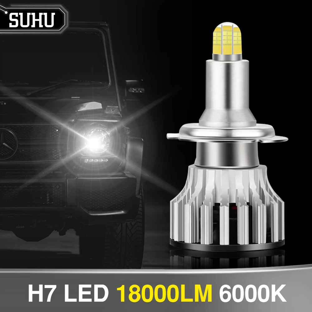 

SUHU 2 шт. авто светодиодный H7 18000LM 6000K 8 сторон 110 Вт 3D светодиодный ные фары Высокая мощность 360 градусов Лампа дальний или Ближний свет лампы
