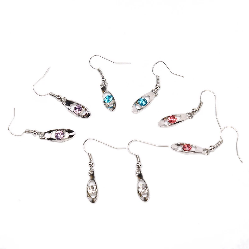 1 пара модные элегантные круглые серьги с кристаллами подвеска для пирсинга