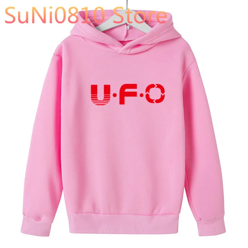 

Children's Autumn Alien UFO Printed Outdoor Sports Hoodie Boys Girls Pullovers Children Teenagers Street Casual Tops 4T-14T