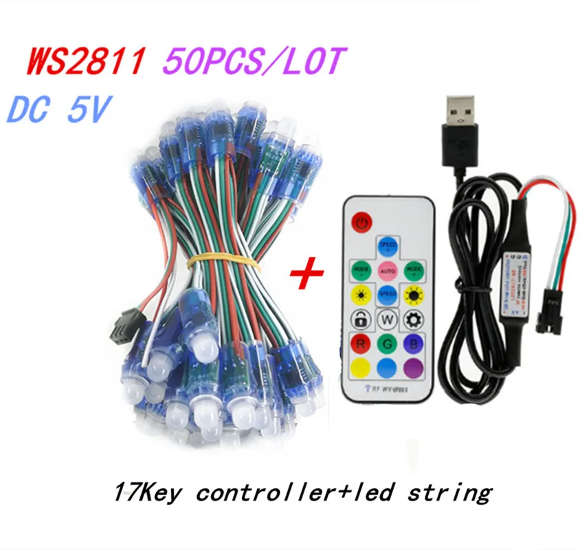 WS2811 RGB светодиодный модуль IP68 Водонепроницаемый DC5V полноцветный пиксельный
