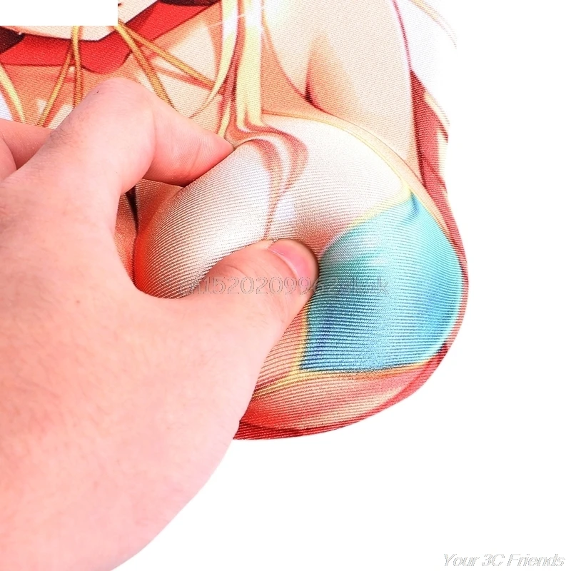 

Creative Cartoon Anime 3D Chest Silicone Mouse Pad Wrist Rest Support Non Slip Pad F19 21 Dropshipping