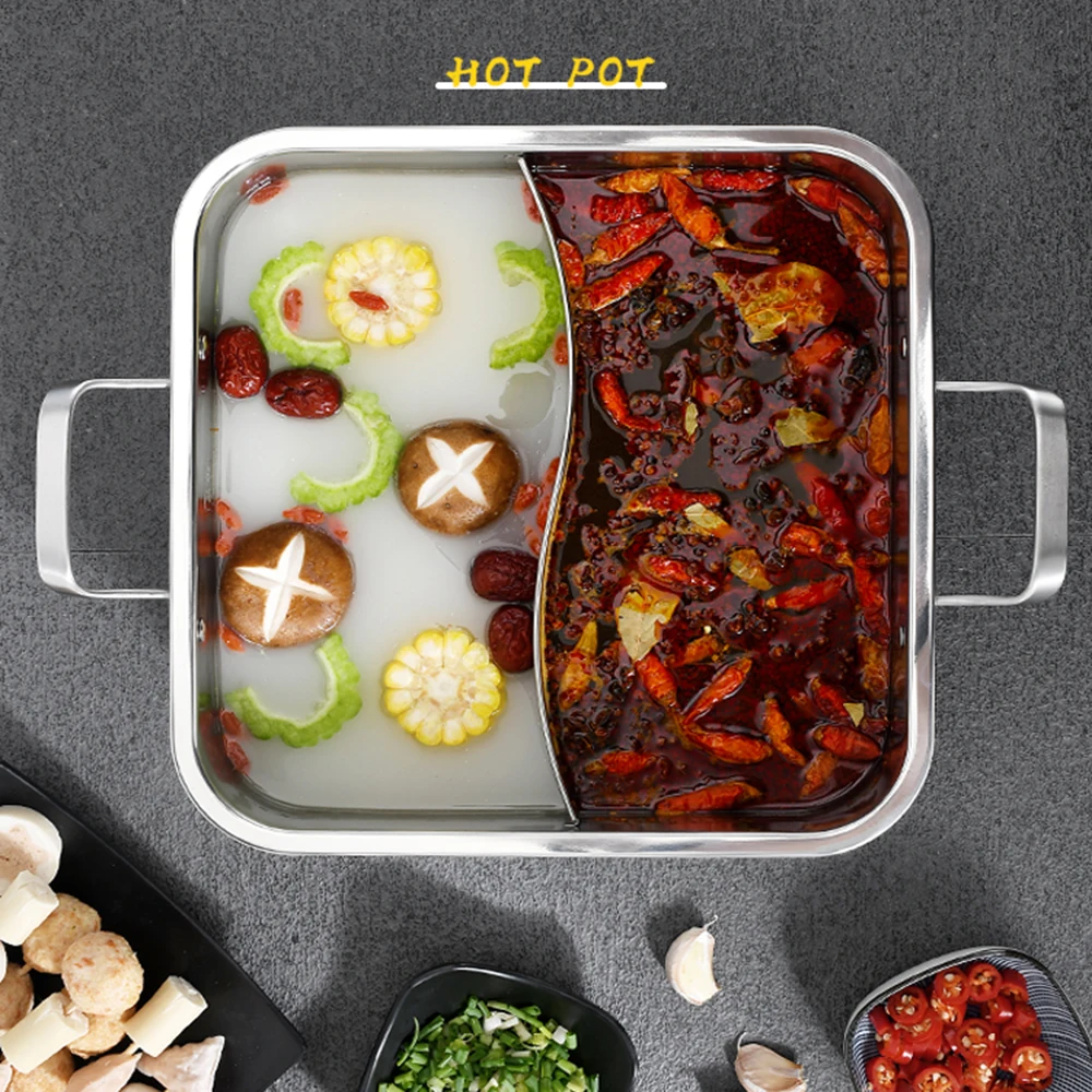 Горячий горшок из нержавеющей стали 304 мандарин|Кастрюли для супа и бульона| |