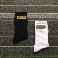 20ss rhude socks basketball sports rhude socks high quality 100 cotton gift kanye west winter rhude socks men women