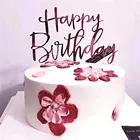 Лидер продаж, 1 шт., розовый, золотистый, серебристый, розовый, акриловый Топпер для торта с надписью на первый день рождения, строительные принадлежности
