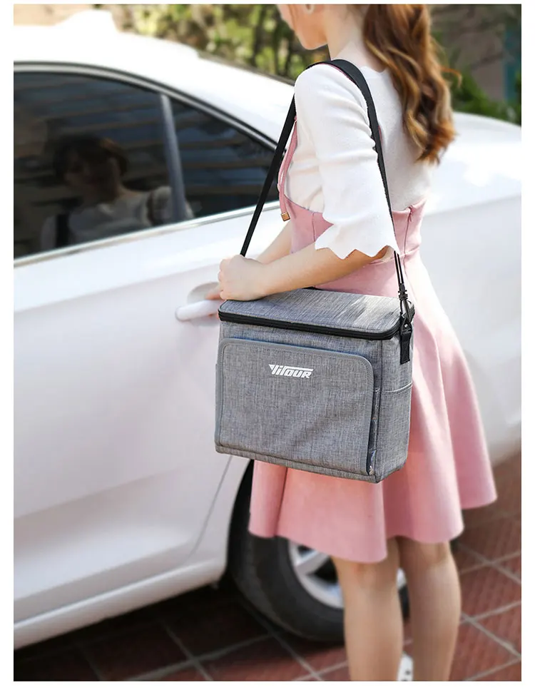 Car Seat Back Organizer Hanging Waterproof Cooler Bag Lunch Bag Food Drink Thermal Pouch Picnic Box Insulated Cool Container