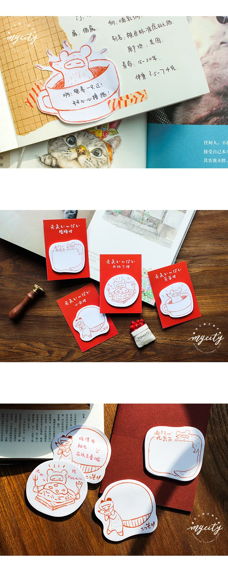 Kawii Кот Китти блокнот-стикер милый простой блокнот креативный Anmal Note Pad Моделирование Школьные принадлежности пуля аксессуары для журналов