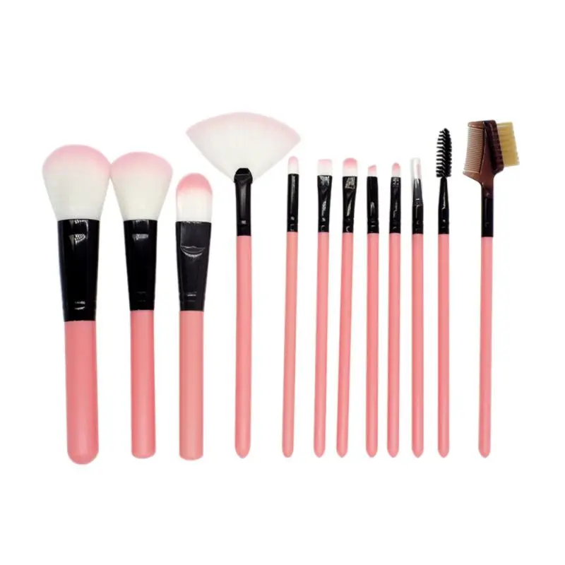 12PCS Eye Makeup Brush Set Eyeshadow Eyeliner Pencil Brushes Rose Golden Handle Aluminum Pot D1 | Красота и здоровье