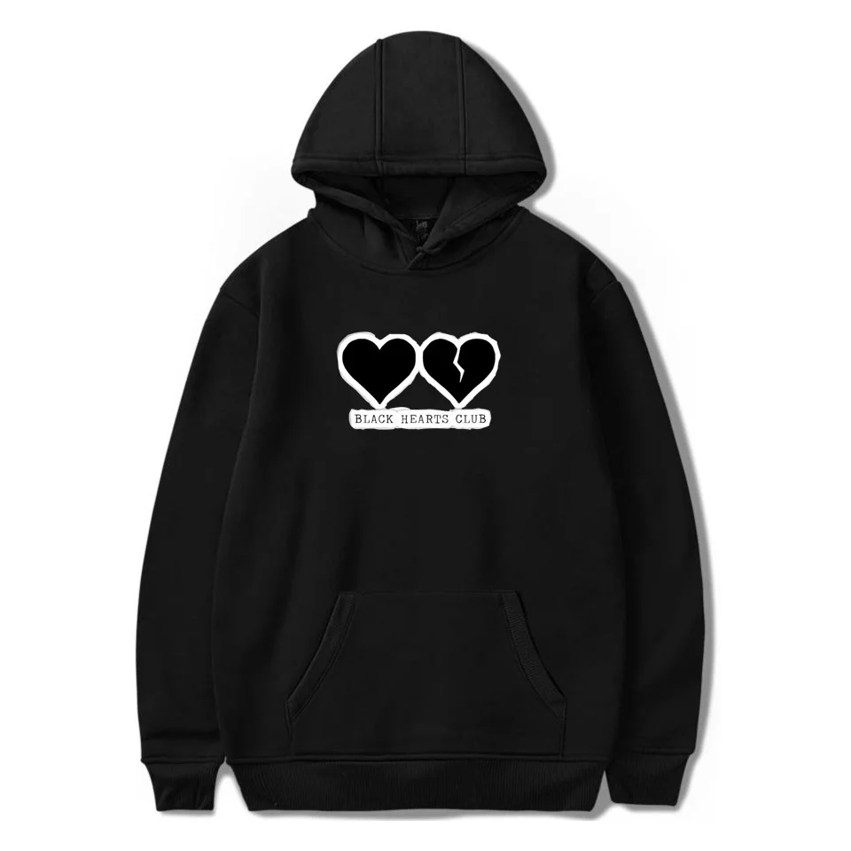 Harajuku/толстовки в стиле хип-хоп yungblud с черными сердечками для клуба толстовка