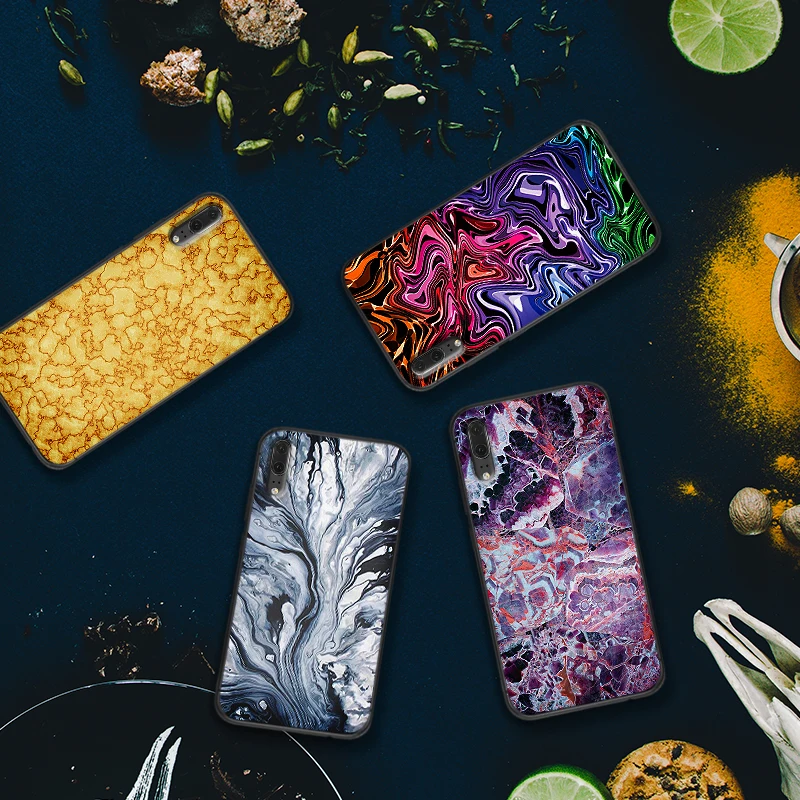 Роскошный Мраморный чехол для huawei P8 P9 Mini P10 P20 2019 P30 LITE P Smart Z 2018 Pro Coque Funda | Мобильные
