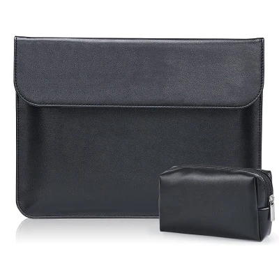 black sets Как коврик для мыши из искусственной кожи Женский Мужской рукав сумка для ноутбука для Macbook Air 13 чехол 11 12 Pro 15 Touch Bar Тонкий чехол - Цвет: black sets