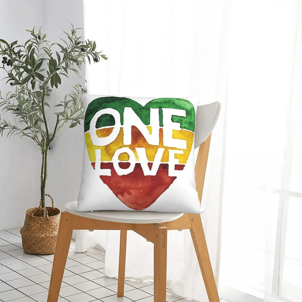 Чехол для подушки Rasta One Love Music чехол в стиле регги с сердцем корнями обнимающими