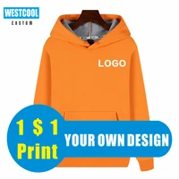 warm pullover pocket sweatshirts custom logo fashion hoodies embroidery printed casual autumn and winter tops 6 colors westcool