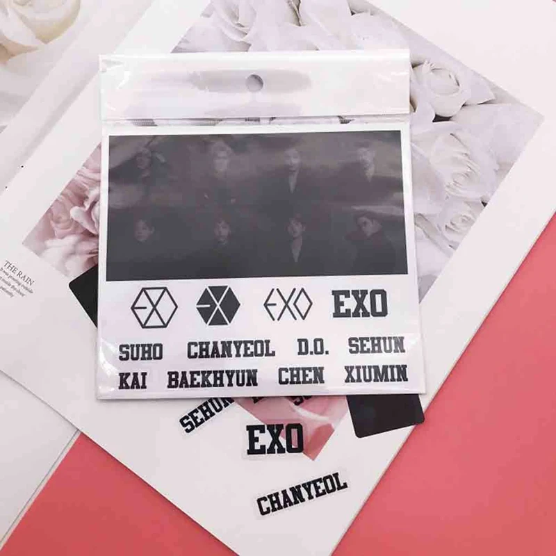 KPOP EXO PLANET #5 Five Tour концерт CHANYEOL D.O. Прозрачные наклейки BAEKHYUN SEHUN LAY SUHO XIUMIN клейкие