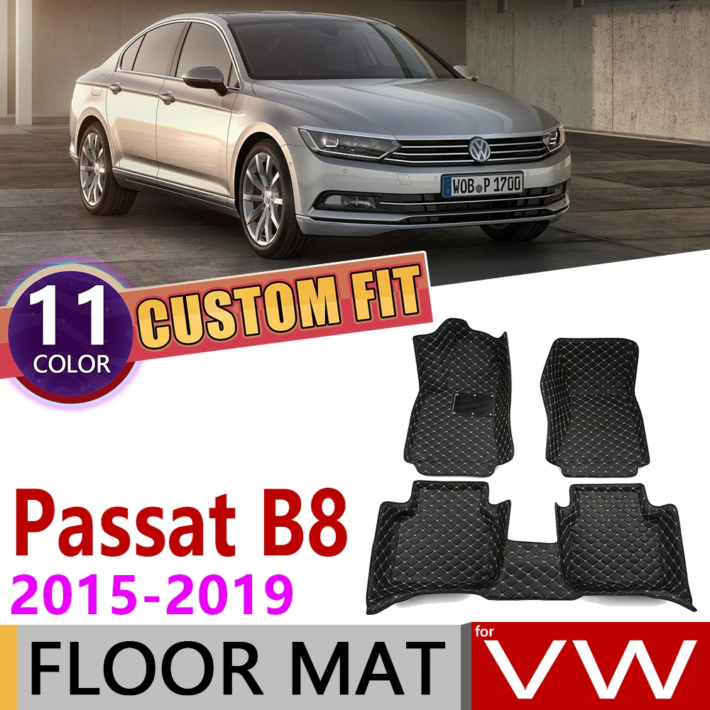Пользовательские автомобильные кожаные коврики для Volkswagen VW Passat B8 2015 ~ 2019 5 мест