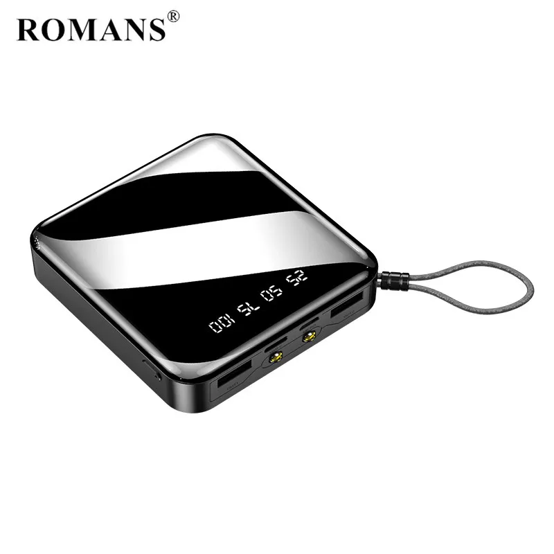 Портативное зарядное устройство для путешествий мини Банк питания 30000 мАч два USB