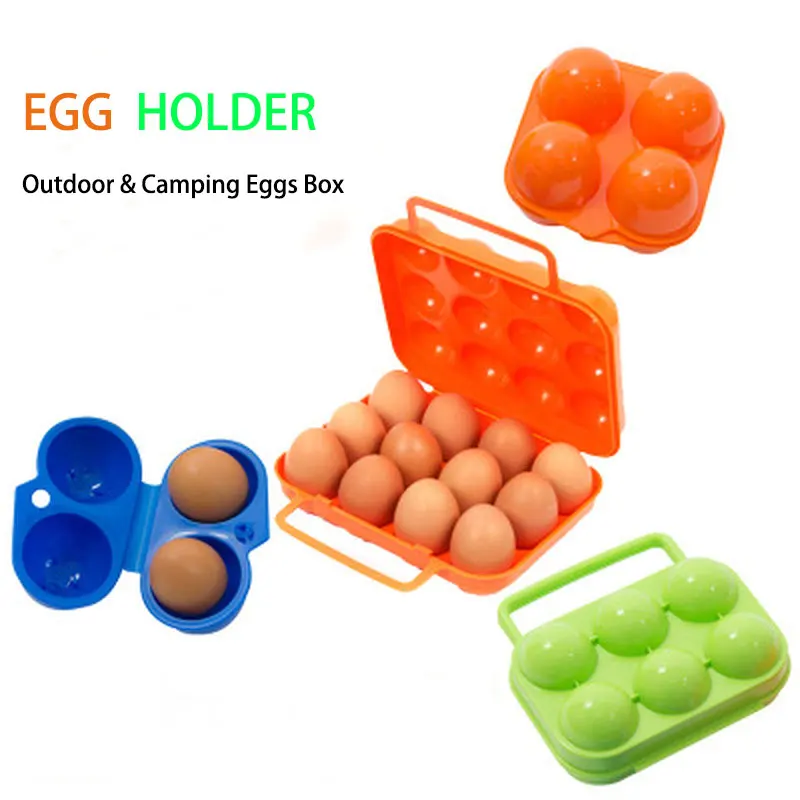 2/4/6/12/15 Grid Egg Storage Box Portable Egg Holder Container for Outdoor Camping Picnic Eggs Box Case Kitchen Organizer Case