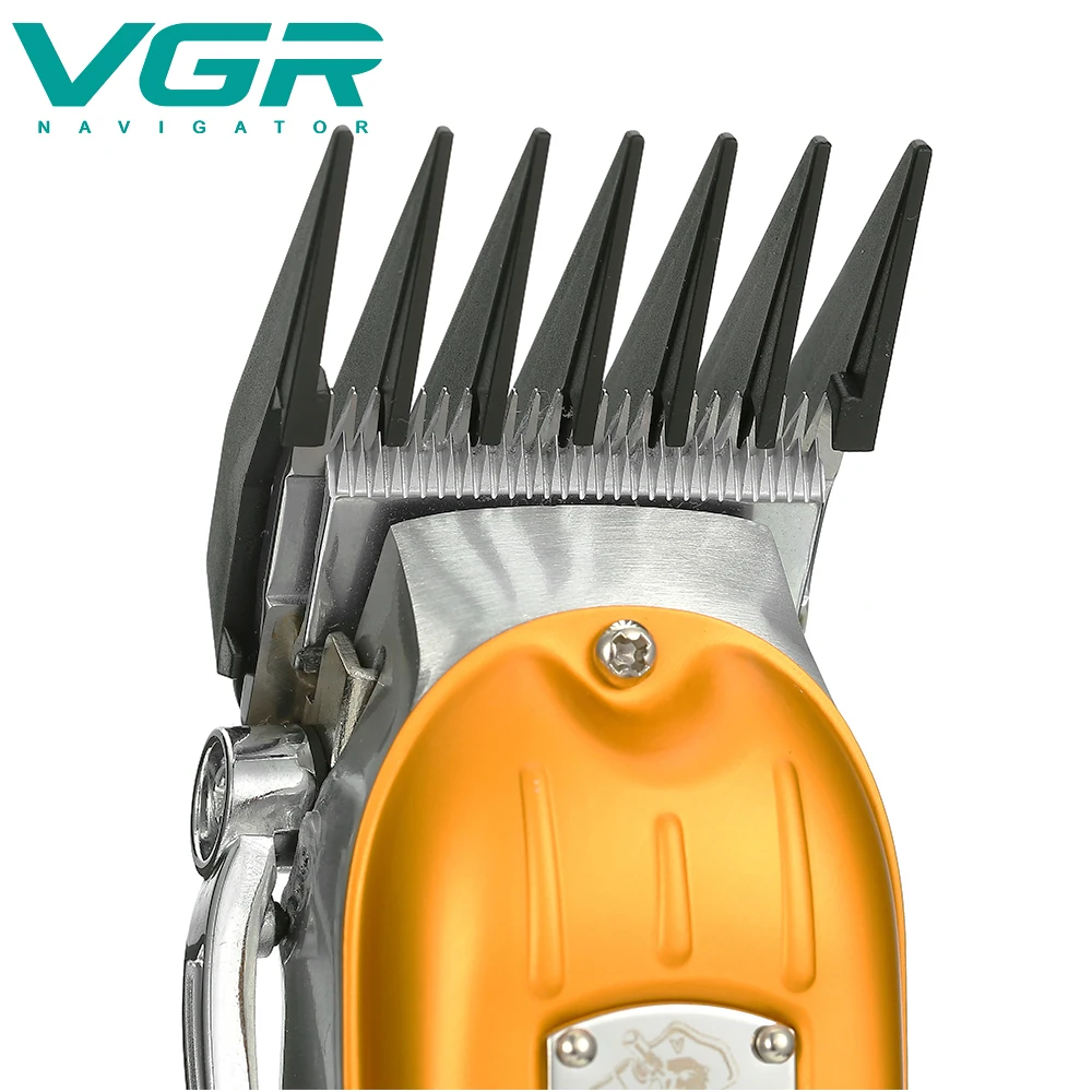 VGR триммер для волос V-090 USB перезаряжаемая машинка стрижки oilhead с эффектом пуш-ап