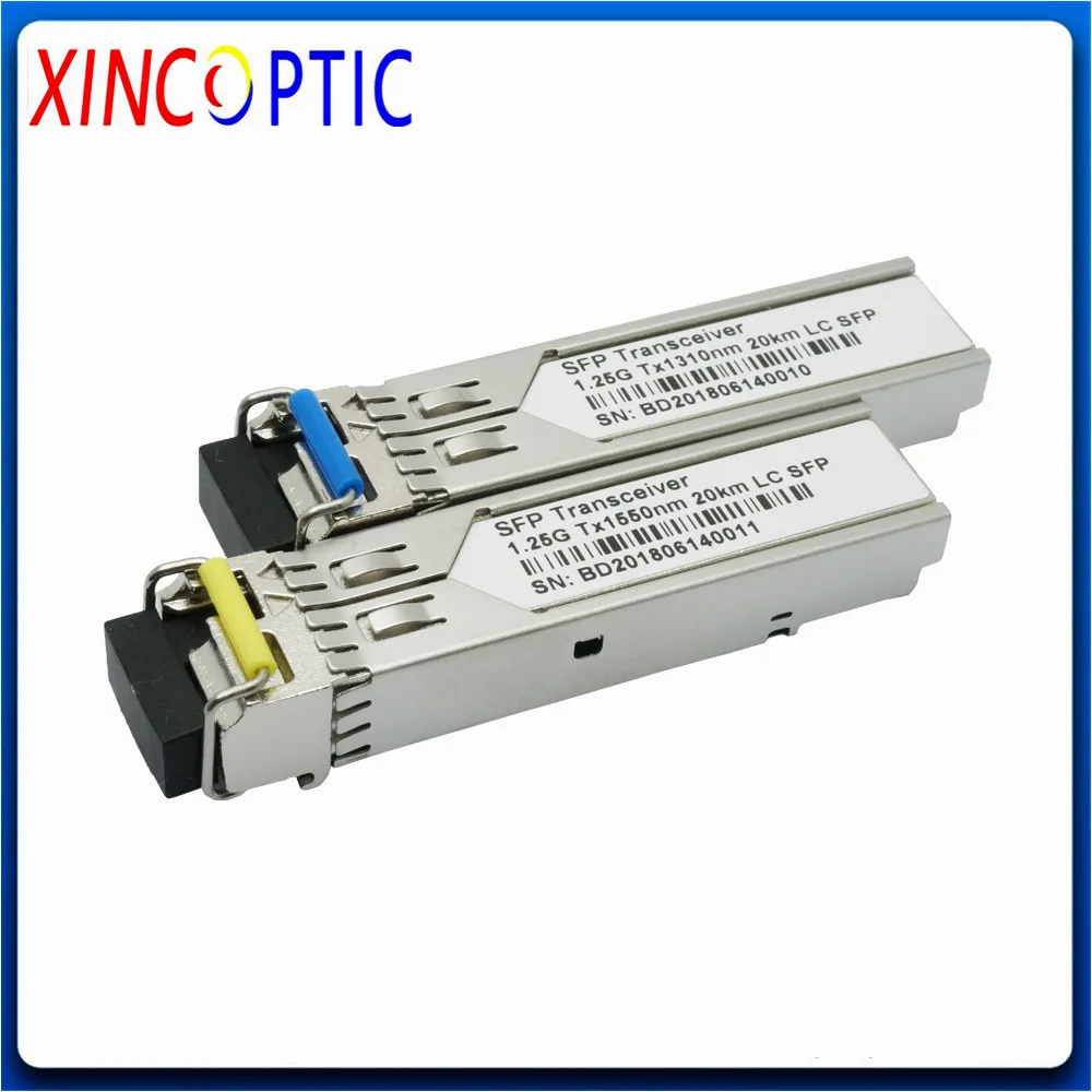 10 пара/лот 1 25G BIDI LC SC SFP BiDi 3 км/20 км/40 км 1310 нм/1550нм 1000 база WDM LC/SC дополнительный