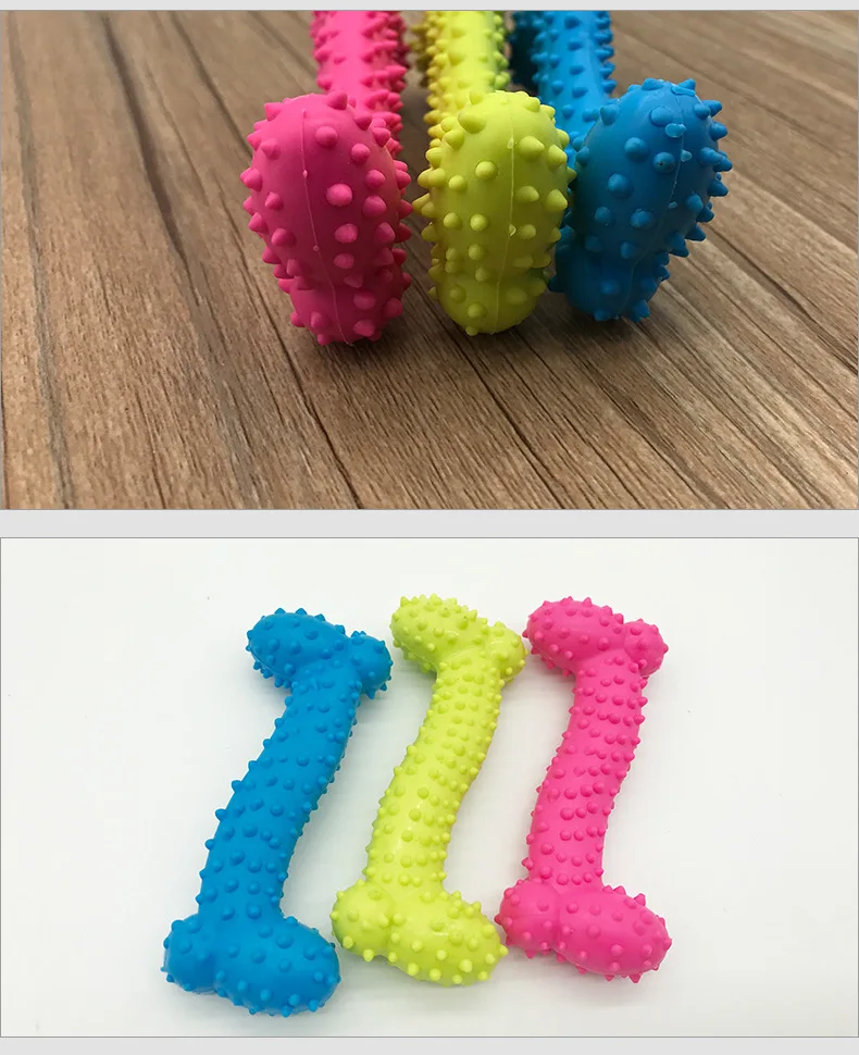 Новая резиновая игрушка для собак с шипами резиновые кости зубы моляра домашних