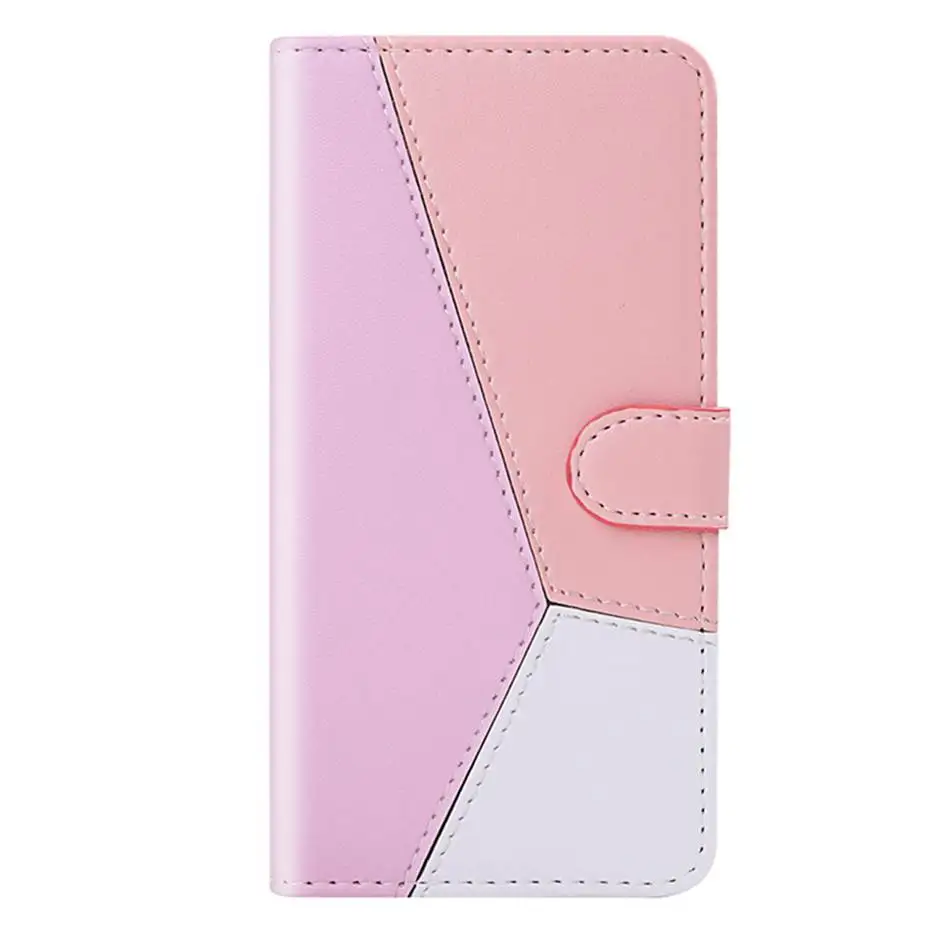 Pink Разноцветные кожаный чехол с Откидывающейся Крышкой для samsung Galaxy S7 S8 S9 S10 J3 J5 J7 A7 A6 J6 J4 плюс J2 лучший кошелек Чехол - Цвет: Pink